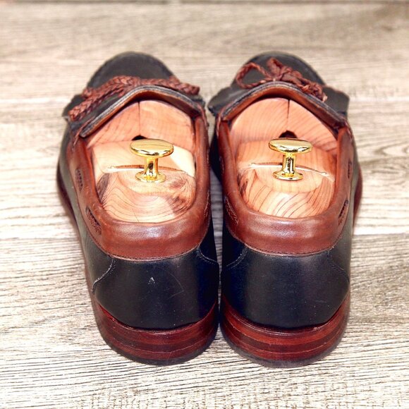 * NEW * $295 Allen Edmonds WOODSTOCK Loafer 7 D Black / Brown * add $15 Trees main image 12